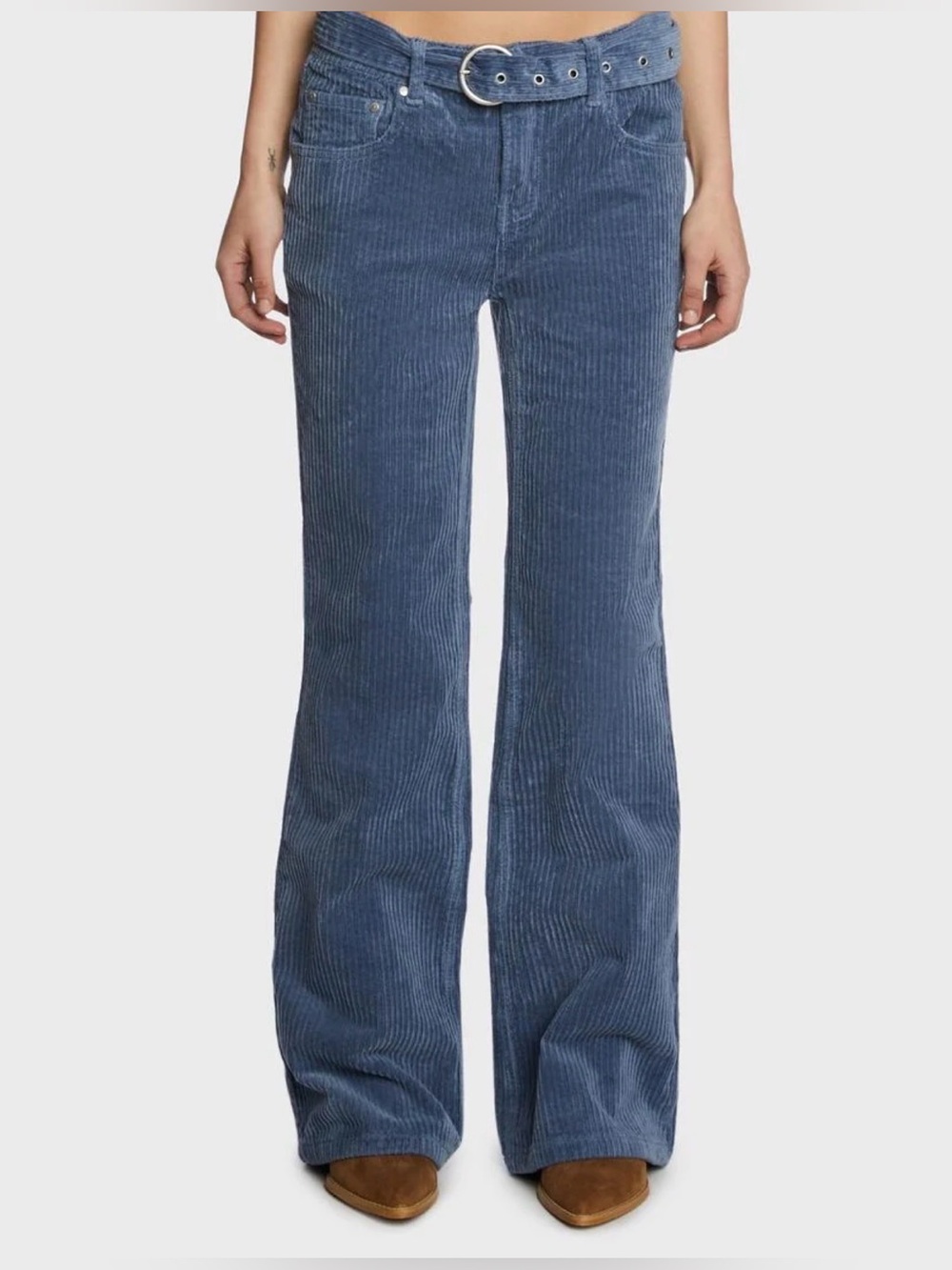 Milk It Blue Corduroy Flare Jeans